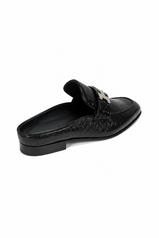 Corrente 3890V Vita Leather Mule - Black