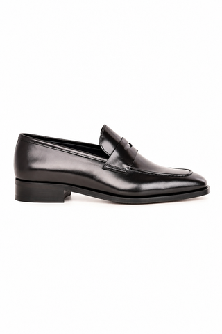 Corrente 7486 Leather Penny Loafer - Black