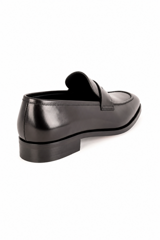 Corrente 7486 Leather Penny Loafer - Black