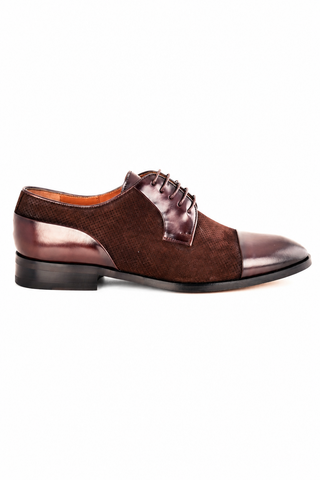 Corrente 8665 Leather & Suede Derby - Brown