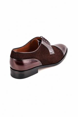 Corrente 8665 Leather & Suede Derby - Brown