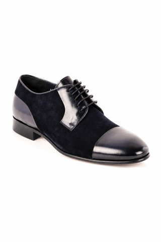 Corrente 8665 Leather & Suede Derby - Black