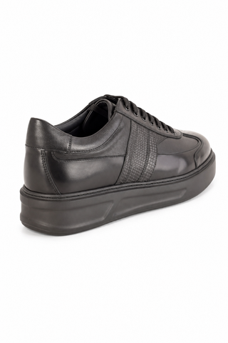 Corrente 5769 Leather Sneaker - Black