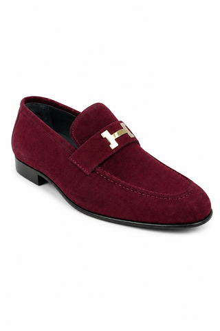 Corrente 5760S Suede Loafer - Burgundy