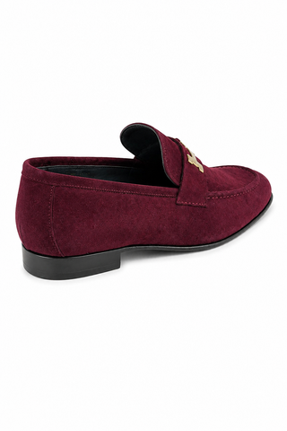 Corrente 5760S Suede Loafer - Burgundy