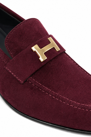 Corrente 5760S Suede Loafer - Burgundy
