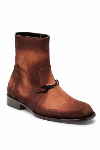Mezlan Mystic Suede Horse-Bit Boot