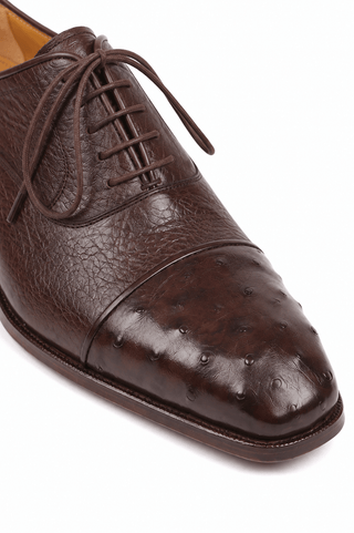 Paul Parkman 24XS-BRW Ostrich & Leather Oxford