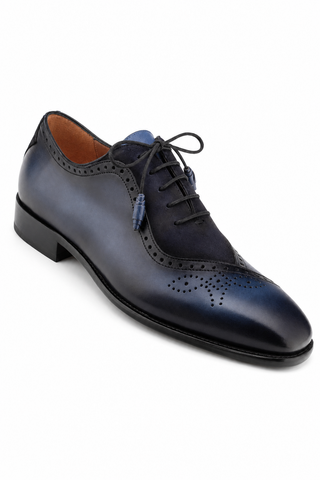 Mezlan Eagle Suede & Leather Oxford