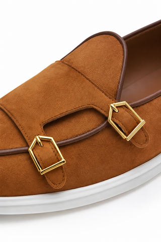 SUPERGLAMOUROUS Tangerine 7 Suede Double Monk-Strap