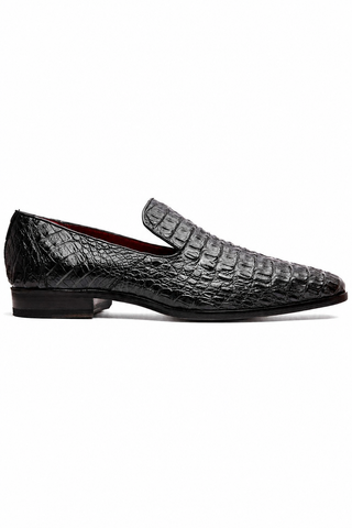 Marco Di Milano Trento Crocodile Loafer - Black-Dellamoda