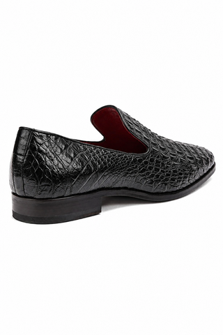 Marco Di Milano Trento Crocodile Loafer - Black-Dellamoda
