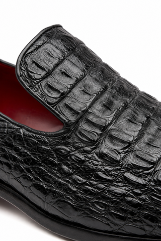 Marco Di Milano Trento Crocodile Loafer - Black-Dellamoda