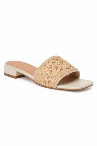 Andre Assous Jacin Raffia & Nappa Sandal