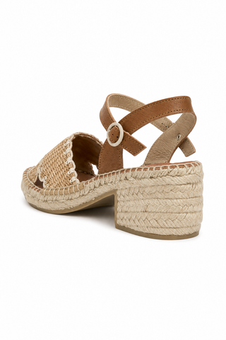 Andre Assous Calista Raffia & Leather Heel