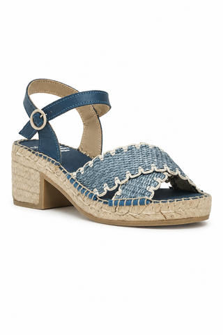 Andre Assous Calista Raffia & Leather Heel