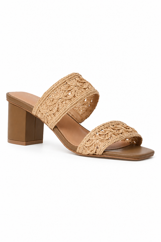 Andre Assous Rocio Raffia & Nappa Sandal