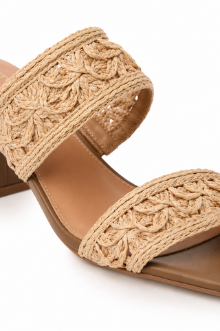 Andre Assous Rocio Raffia & Nappa Sandal