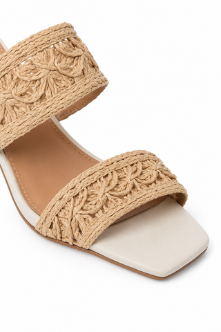Andre Assous Rocio Raffia & Nappa Sandal