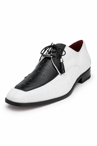Marco Di Milano Andretti Ostrich Derby - Black & White