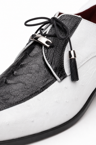 Marco Di Milano Andretti Ostrich Derby - Black & White