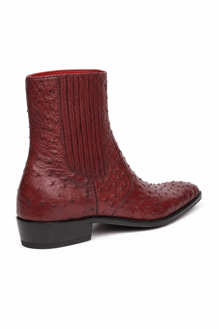 Marco Di Milano Giorgio Ostrich Chelsea Boot - Wine