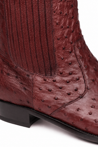 Marco Di Milano Giorgio Ostrich Chelsea Boot - Wine