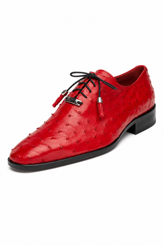 Marco Di Milano Criss Ostrich Whole-Cut Oxford - Red
