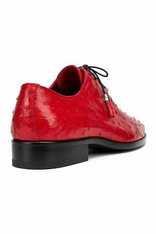 Marco Di Milano Criss Ostrich Whole-Cut Oxford - Red