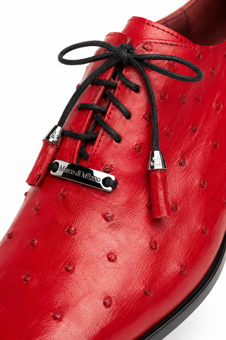 Marco Di Milano Criss Ostrich Whole-Cut Oxford - Red