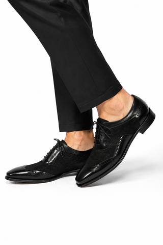Mezlan 20528 Suede / Leather Wingtip Oxfords (MZ3556)