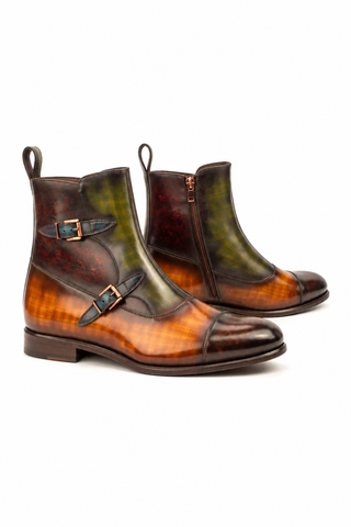 Ambrogio Firenze Patina Double Monk Boot