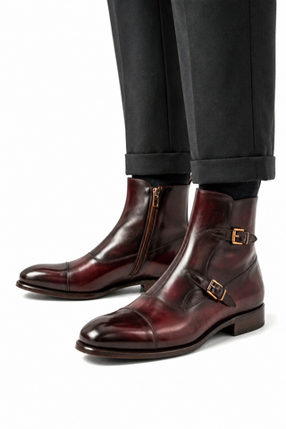 Ambrogio Firenze Patina Double Monk Boot