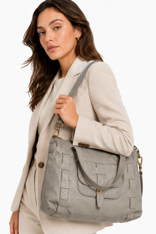 Dellamoda Victoria Leather Tote