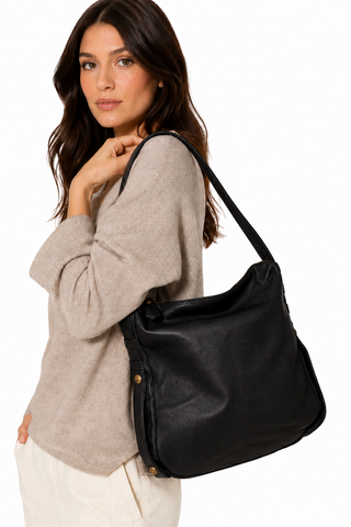 Dellamoda Alessia Leather Hobo Bag