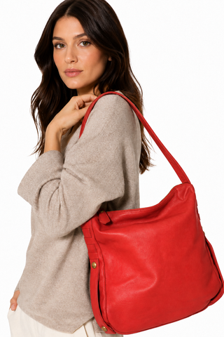 Dellamoda Alessia Leather Hobo Bag