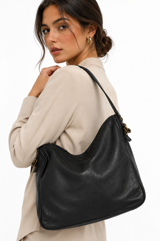 Dellamoda Piper Leather Hobo Bag