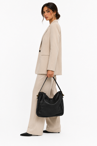 Dellamoda Piper Leather Hobo Bag