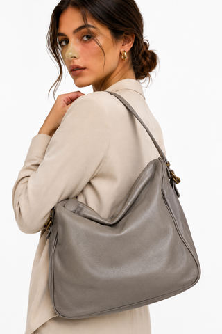 Dellamoda Piper Leather Hobo Bag