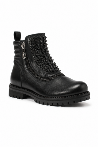 Cesare Paciotti Luxury Italian Men's Designer Shoes Nilo Black An Leather Boots (CPM2532)