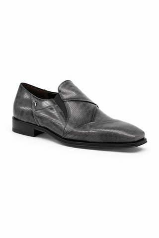 Cesare Paciotti Luxury Italian Men's Designer Shoes Magic Old Antracite Leather Loafers (CPM2582)