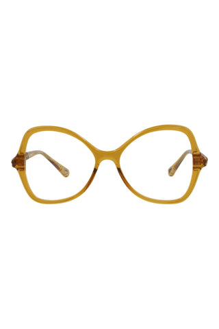 Chloé CH0004O Transparent Amber Eyeglasses