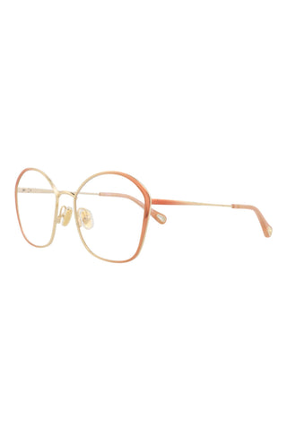 Chloé CH0017O Gradient Transparent Nude/Light Gold Eyeglasses
