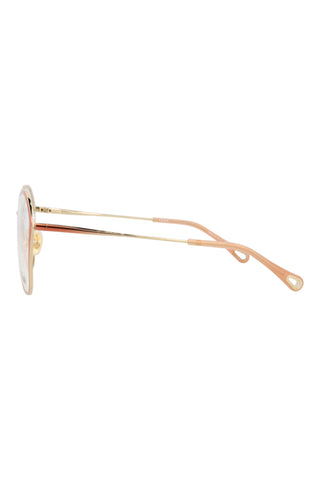 Chloé CH0017O Gradient Transparent Nude/Light Gold Eyeglasses