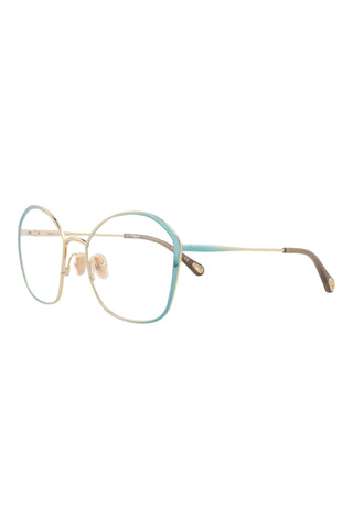 Chloé CH0017O Gradient Transparent Varnished Blue/Rose Gold Eyeglasses