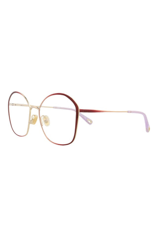 Chloé CH0017OA Gradient Transparent Burgundy/Light Gold Eyeglasses