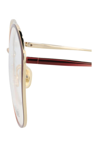 Chloé CH0017OA Gradient Transparent Burgundy/Light Gold Eyeglasses