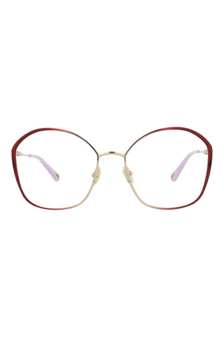 Chloé CH0017OA Gradient Transparent Burgundy/Light Gold Eyeglasses