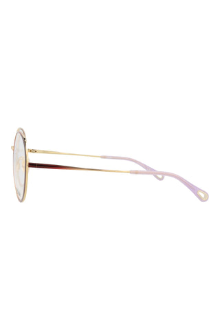 Chloé CH0018O Gradient Transparent Varnished Burgundy/Light Gold Eyeglasses
