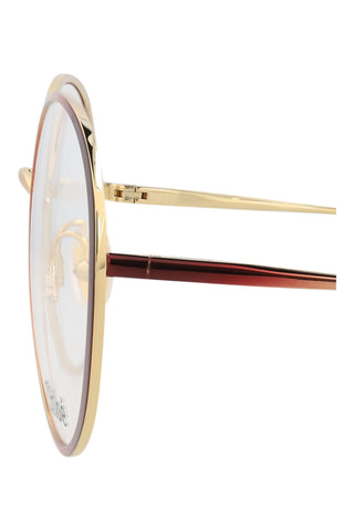 Chloé CH0018O Gradient Transparent Varnished Burgundy/Light Gold Eyeglasses